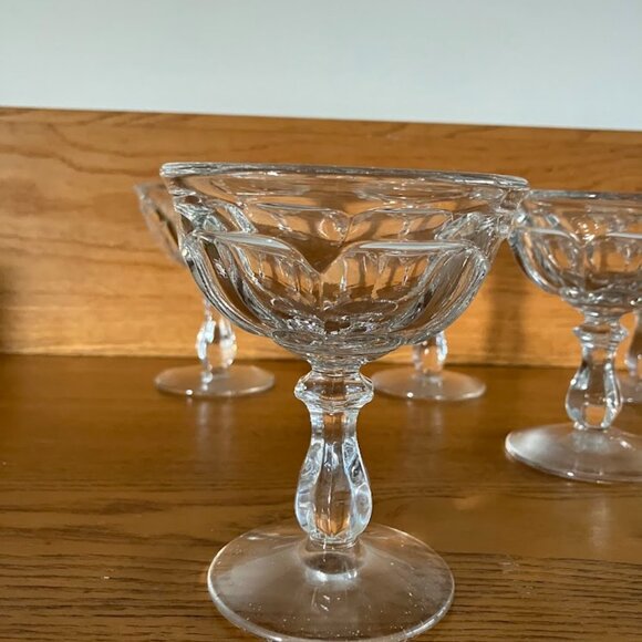 Vintage Imperial Glass Ohio Cape Cod Champagne/tall Sherbert  Vintage USA-made champagne glasses, set of 6, Imperial Glass Ohio